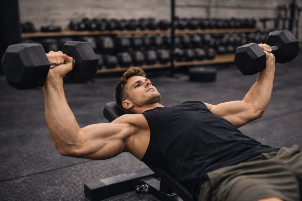 crucifixo com halteres