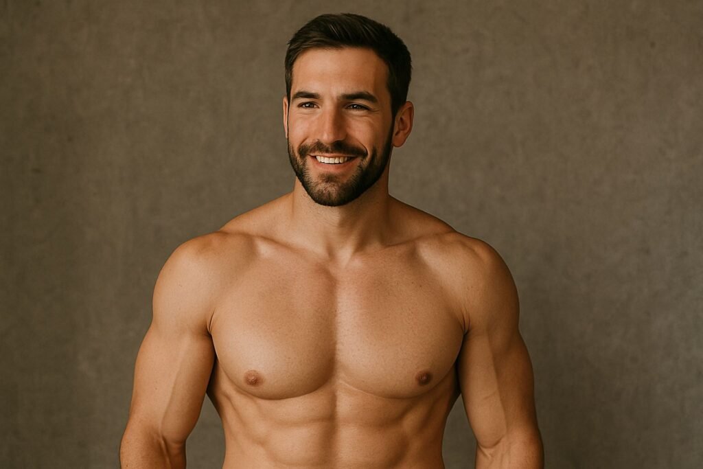 homem com peitoral definido