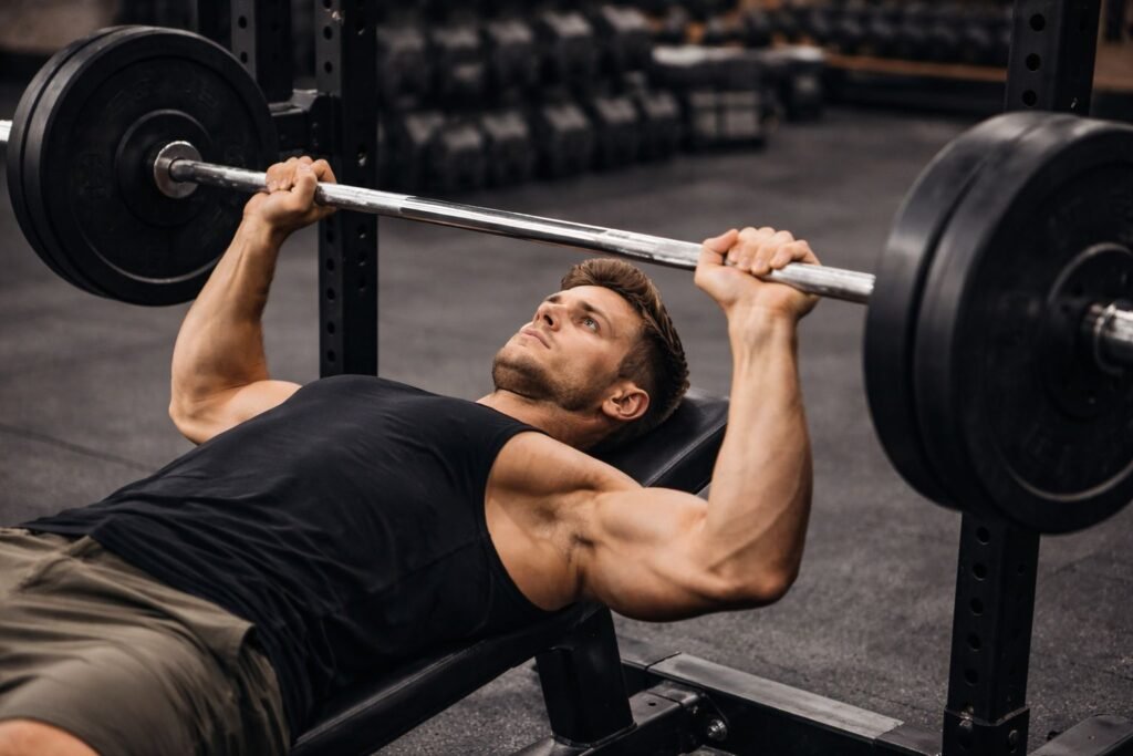 supino reto com a barra