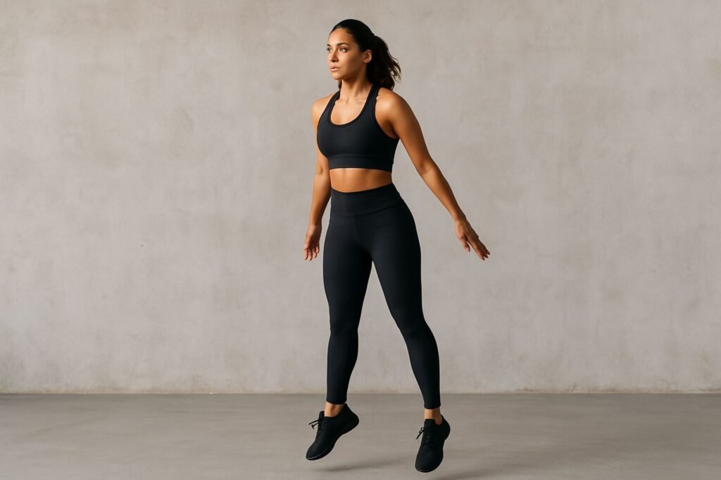 Agachamento com salto fase aerea