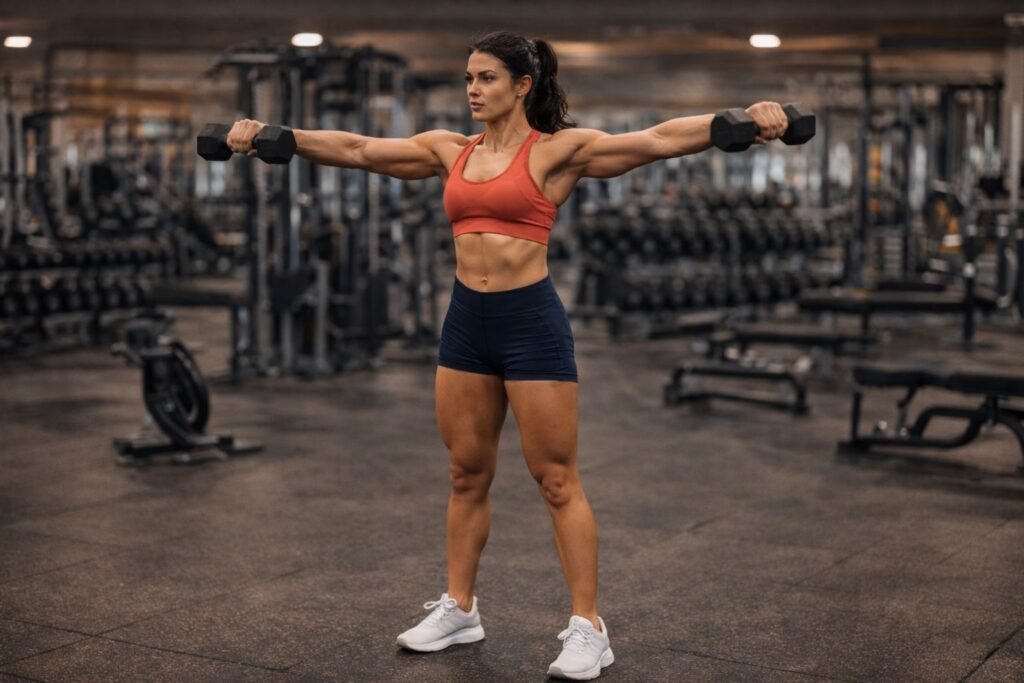 elevação lateral mulher 