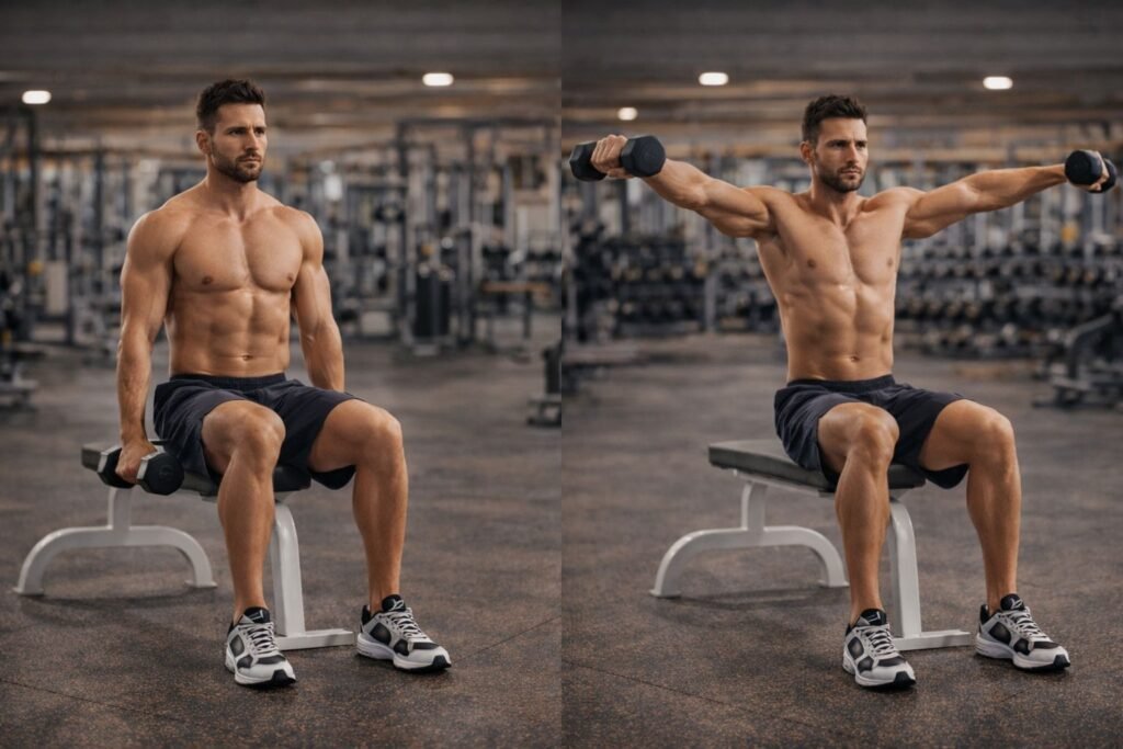 elevação lateral sentado