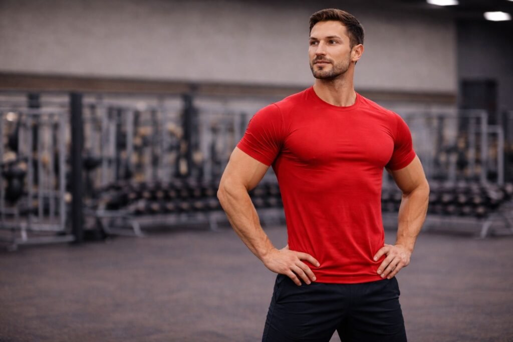 homem com peitoral definido