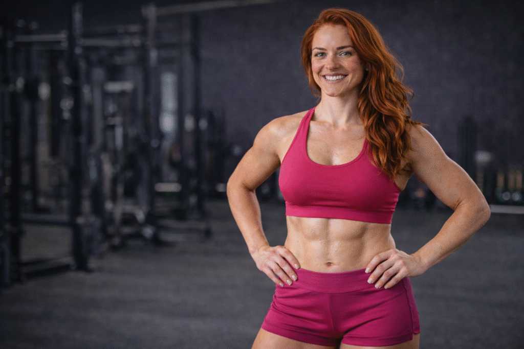 mulher com corpo atlético