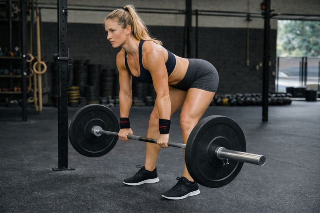 Mulher fazendo stiff